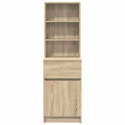 Nachtkastje 39x35x125 cm bewerkt hout sonoma eikenkleurig