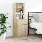 Nachtkastje 39x35x125 cm bewerkt hout sonoma eiken