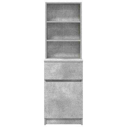 Nachtkastje 39x35x125 cm bewerkt hout betongrijs