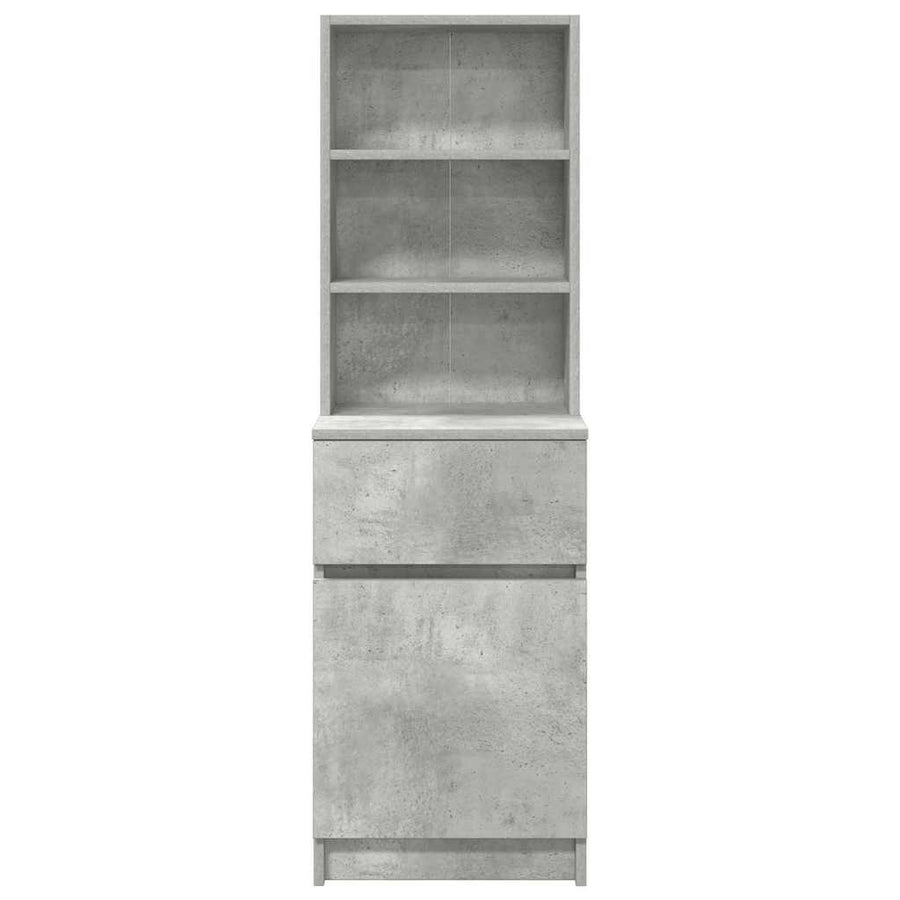 Nachtkastje 39x35x125 cm bewerkt hout betongrijs