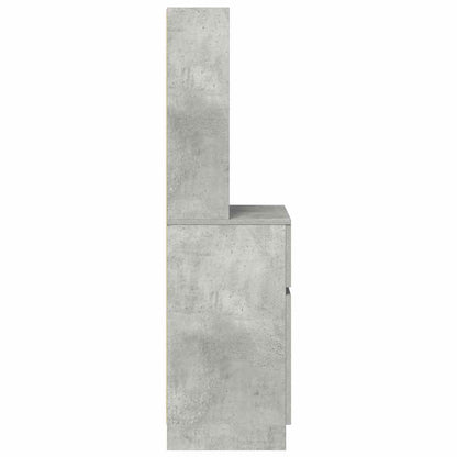Nachtkastje 39x35x125 cm bewerkt hout betongrijs