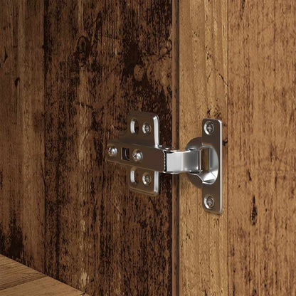 Nachtkastje 39x35x125 cm bewerkt hout oud houtkleurig