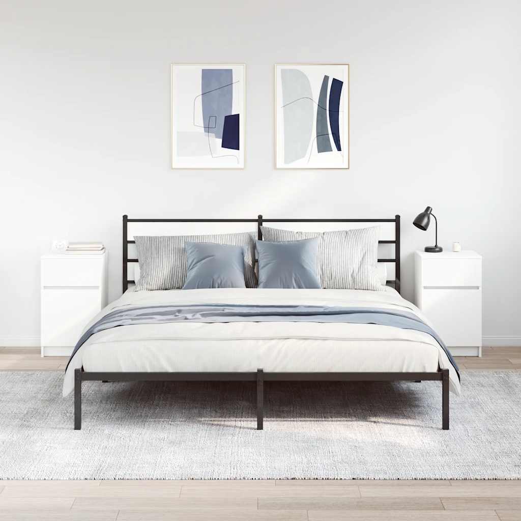 Nachtkastjes 2 st 39x35x65 cm bewerkt hout wit