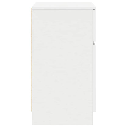 Nachtkastjes 2 st 39x35x65 cm bewerkt hout wit