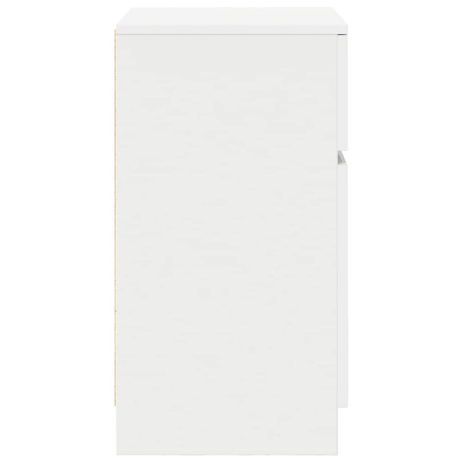 Nachtkastjes 2 st 39x35x65 cm bewerkt hout wit