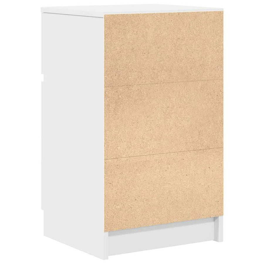 Nachtkastjes 2 st 39x35x65 cm bewerkt hout wit