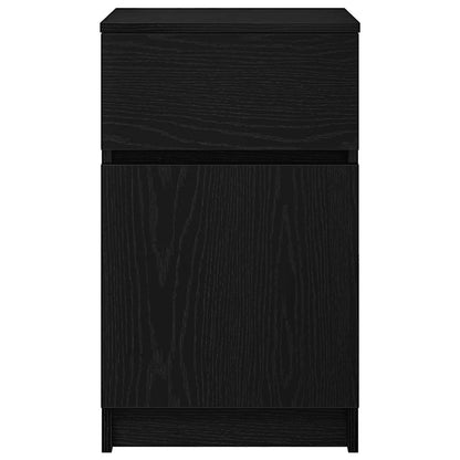 Nachtkastjes 2 st 39x35x65 cm bewerkt hout zwart