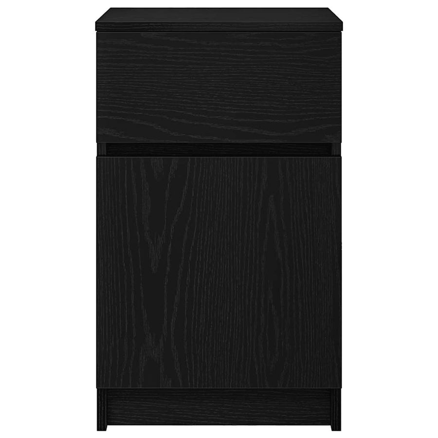 Nachtkastjes 2 st 39x35x65 cm bewerkt hout zwart