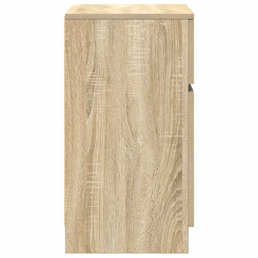 Nachtkastje 39x35x65 cm bewerkt hout sonoma eikenkleurig