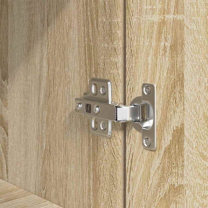 Nachtkastjes 2 st 39x35x65 cm bewerkt hout sonoma eikenkleurig