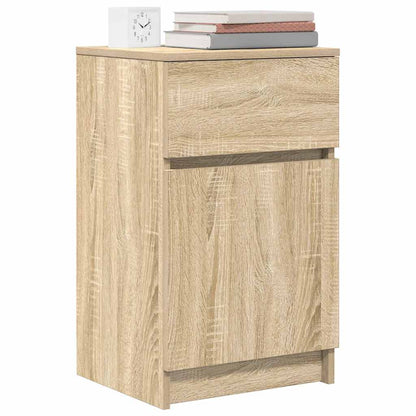 Nachtkastjes 2 st 39x35x65 cm bewerkt hout sonoma eikenkleurig
