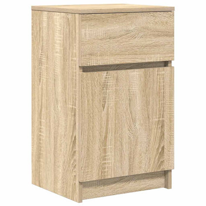 Nachtkastjes 2 st 39x35x65 cm bewerkt hout sonoma eikenkleurig