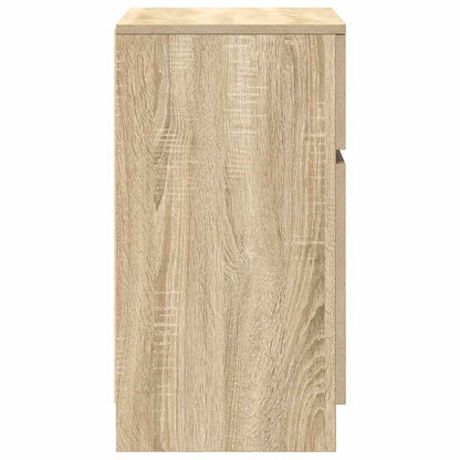 Nachtkastjes 2 st 39x35x65 cm bewerkt hout sonoma eikenkleurig