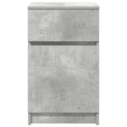 Nachtkastjes 2 st 39x35x65 cm bewerkt hout betongrijs