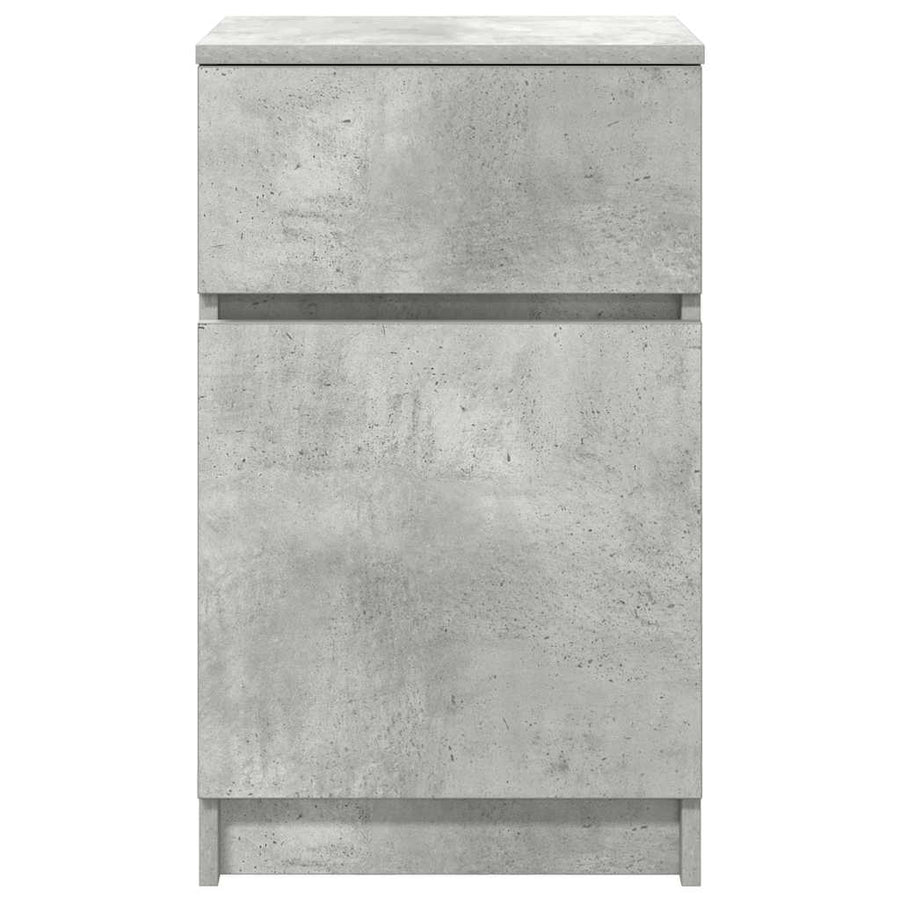 Nachtkastjes 2 st 39x35x65 cm bewerkt hout betongrijs