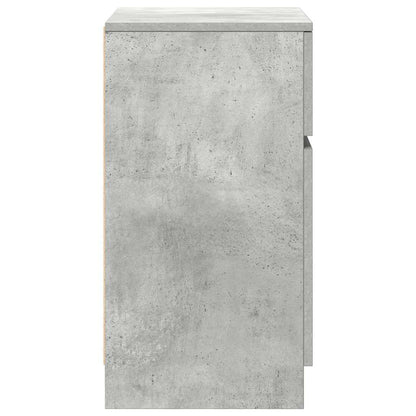 Nachtkastjes 2 st 39x35x65 cm bewerkt hout betongrijs