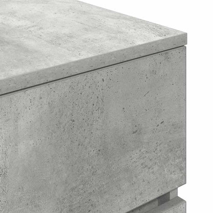 Nachtkastjes 2 st 39x35x65 cm bewerkt hout betongrijs