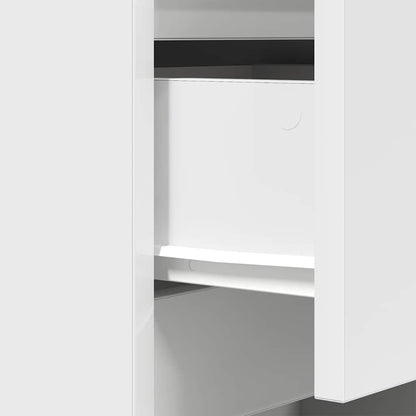 Nachtkastje met 3 lades 39x35x65 cm wit