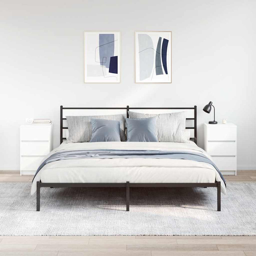 Nachtkastjes met 3 lades 2 st 39x35x65 cm wit