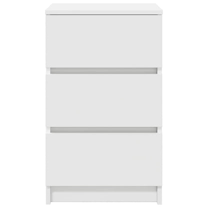 Nachtkastjes met 3 lades 2 st 39x35x65 cm wit