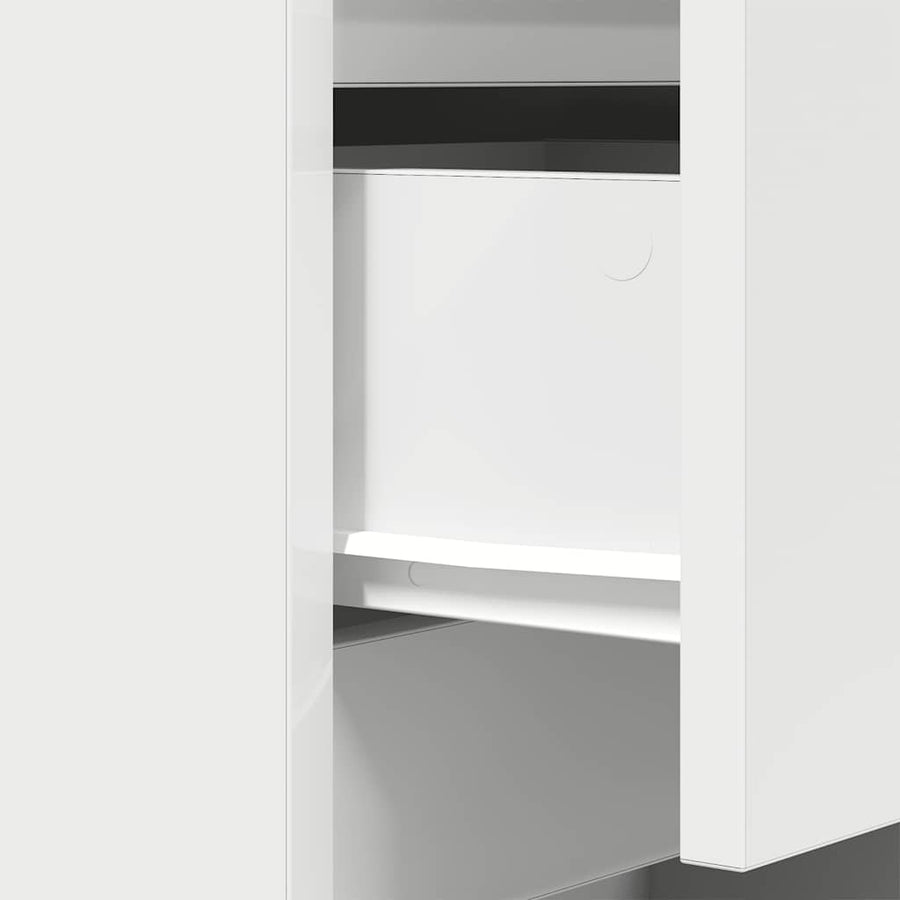 Nachtkastjes met 3 lades 2 st 39x35x65 cm wit