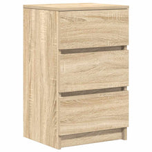 Nachtkastje met 3 lades 39x35x65 cm sonoma eikenkleurig