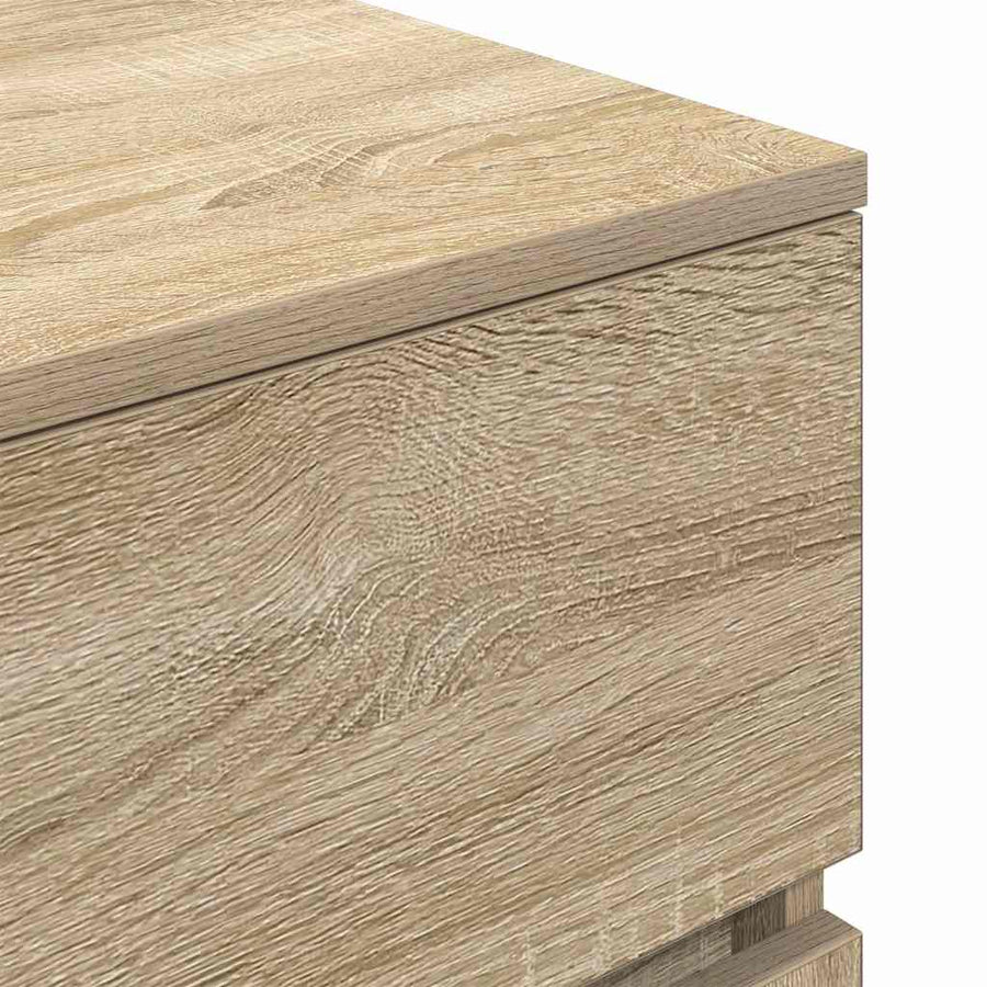 Nachtkastje met 3 lades 39x35x65 cm sonoma eikenkleurig