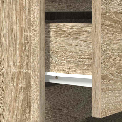Nachtkastje met 3 lades 39x35x65 cm sonoma eikenkleurig