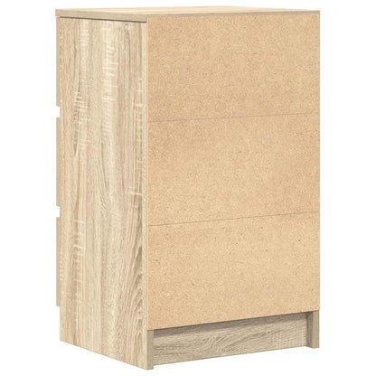 Nachtkastjes met 3 lades 2 st 39x35x65 cm Sonoma eikenkleurig