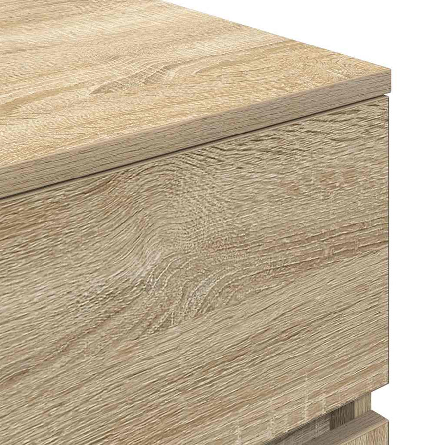Nachtkastjes met 3 lades 2 st 39x35x65 cm Sonoma eikenkleurig