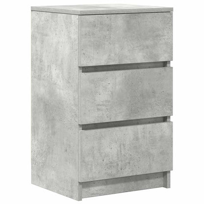 Nachtkastje met 3 lades 39x35x65 cm betongrijs