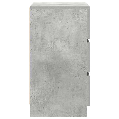Nachtkastje met 3 lades 39x35x65 cm betongrijs