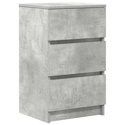 Nachtkastjes met 3 lades 2 st 39x35x65 cm betongrijs