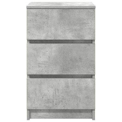 Nachtkastjes met 3 lades 2 st 39x35x65 cm betongrijs