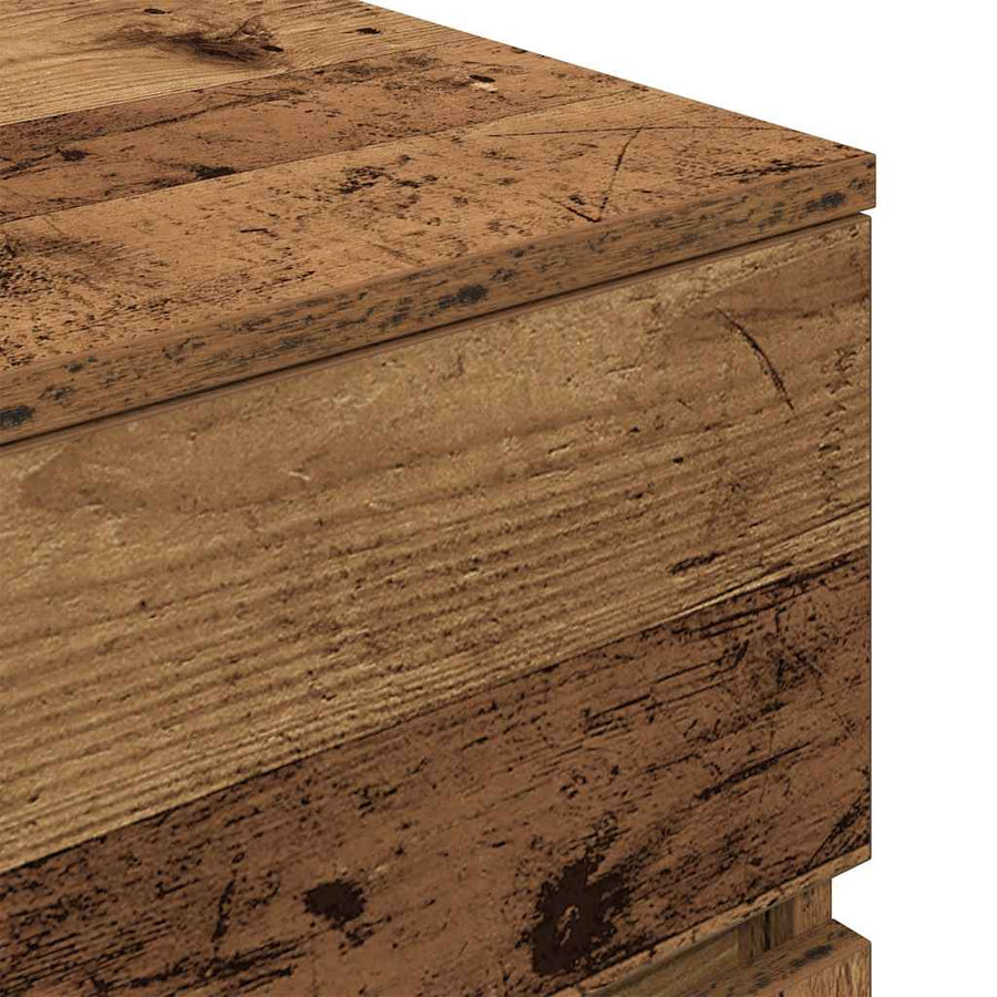 Nachtkastjes met 3 lades 2 st 39x35x65 cm oud hout