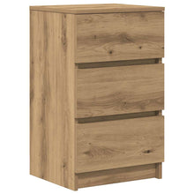 Nachtkastje met 3 lades 39x35x65 cm artisan eikenkleurig