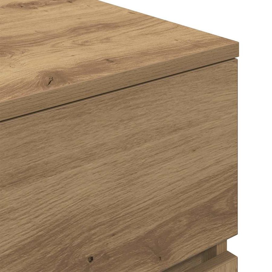Nachtkastje met 3 lades 39x35x65 cm artisan eikenkleurig