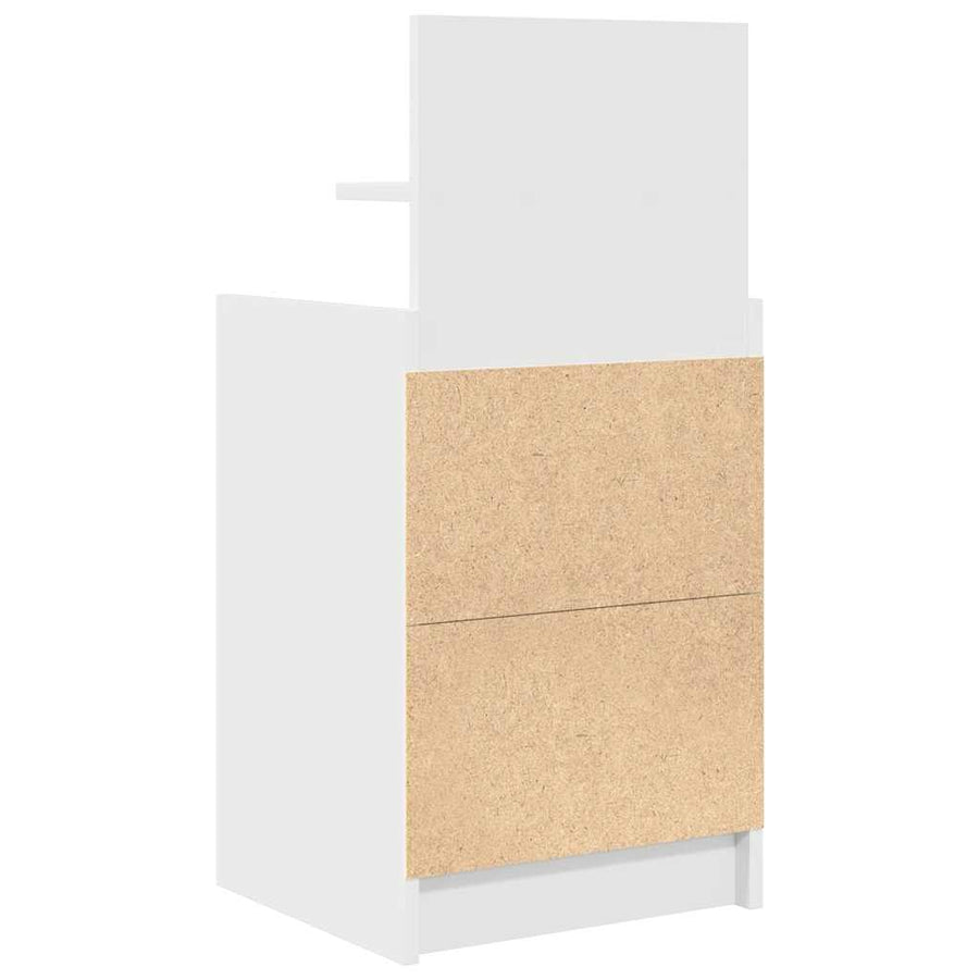 Nachtkastje met 2 lades 38x34x80 cm wit