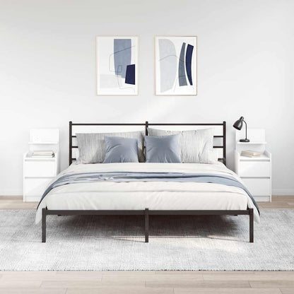 Nachtkastjes met 2 lades 2 st 38x34x80 cm wit