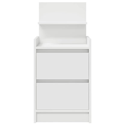 Nachtkastjes met 2 lades 2 st 38x34x80 cm wit