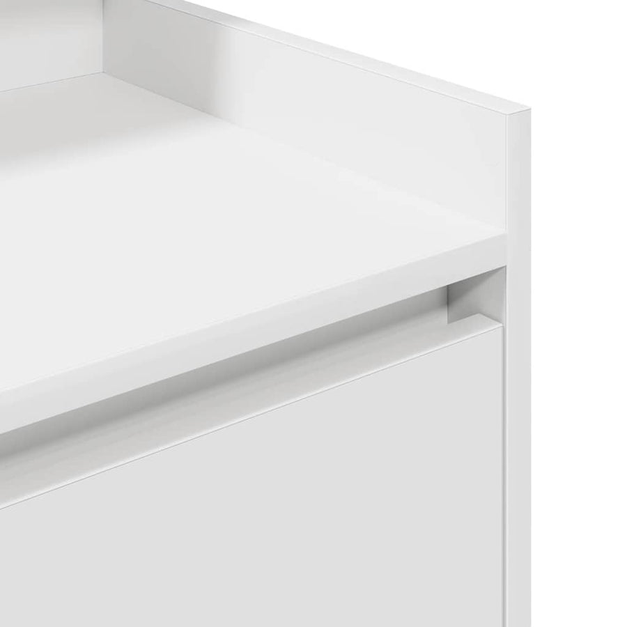 Nachtkastjes met 2 lades 2 st 38x34x80 cm wit