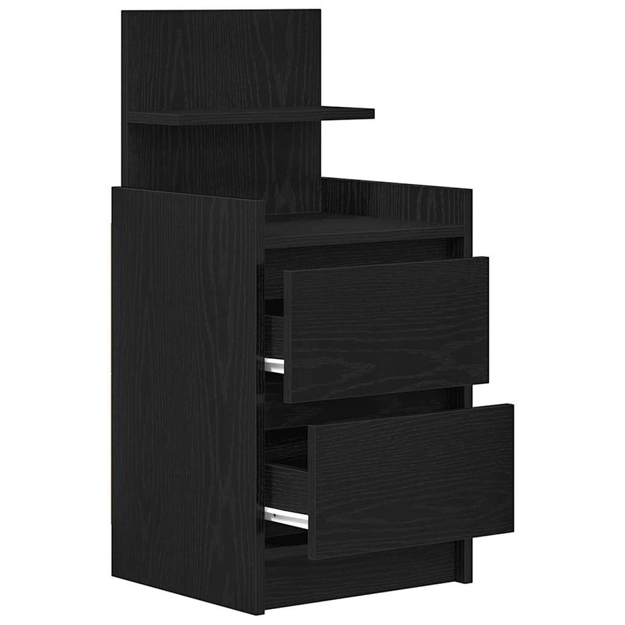 Nachtkastjes met 2 lades 2 st 38x34x80 cm zwart