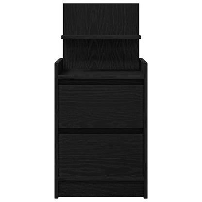 Nachtkastjes met 2 lades 2 st 38x34x80 cm zwart