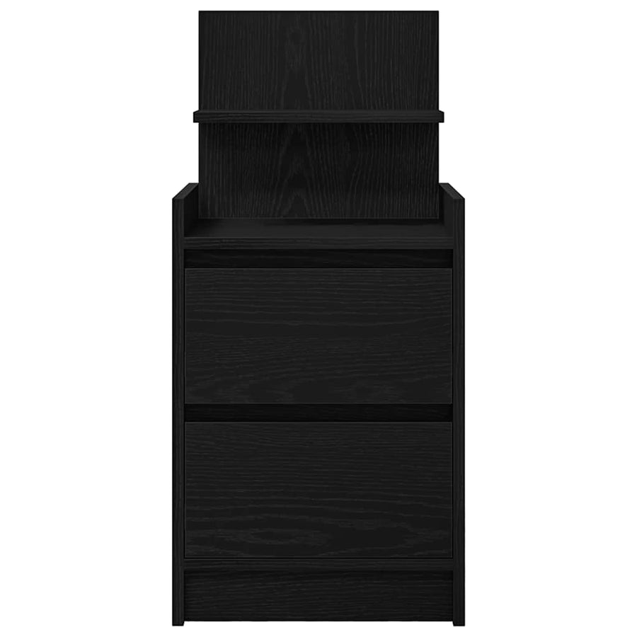Nachtkastjes met 2 lades 2 st 38x34x80 cm zwart