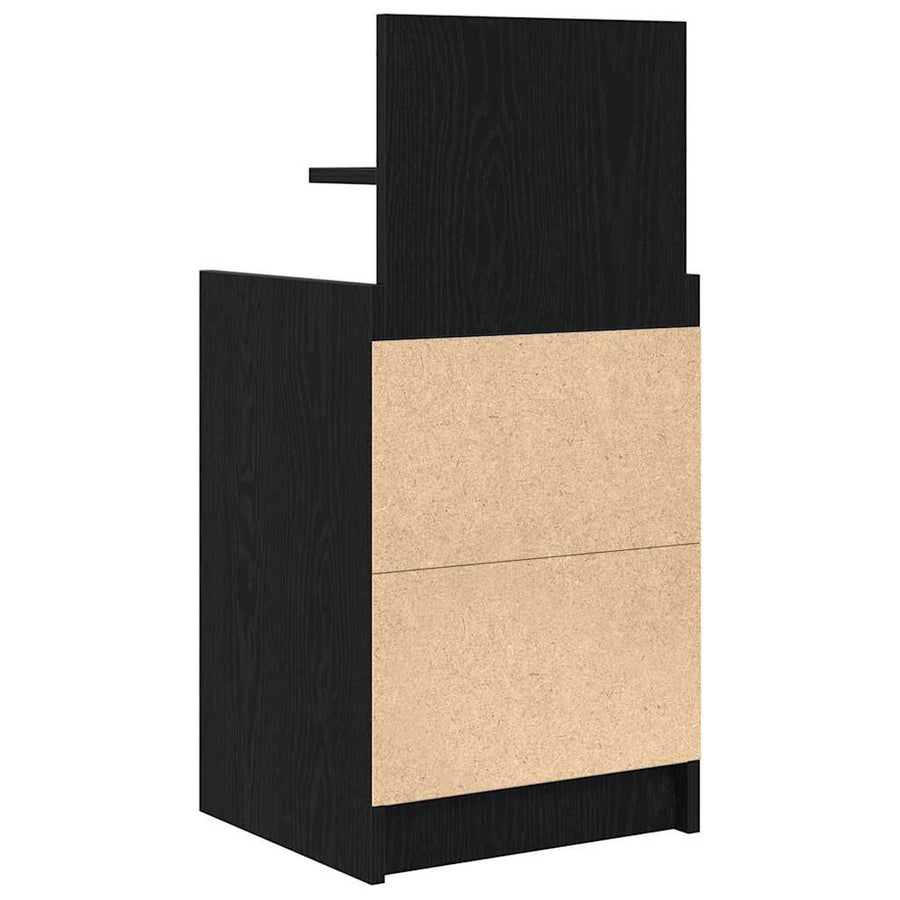 Nachtkastjes met 2 lades 2 st 38x34x80 cm zwart