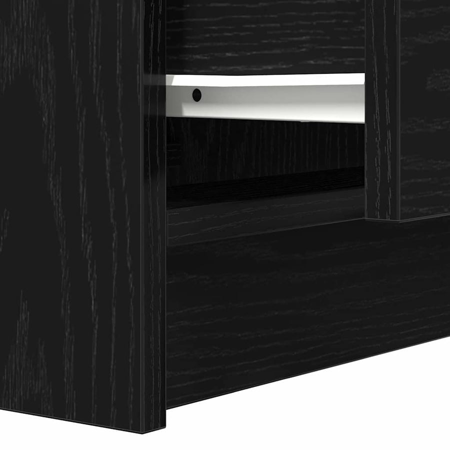 Nachtkastjes met 2 lades 2 st 38x34x80 cm zwart