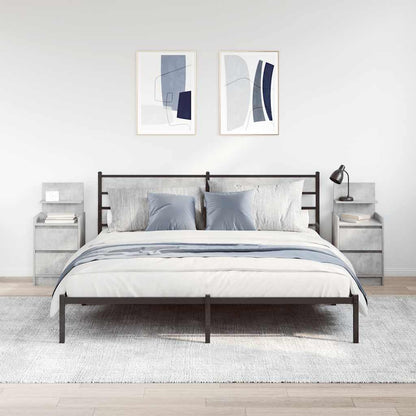 Nachtkastjes met 2 lades 2 st 38x34x80 cm betongrijs
