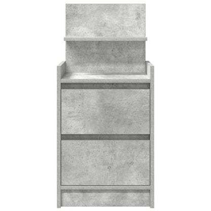 Nachtkastjes met 2 lades 2 st 38x34x80 cm betongrijs