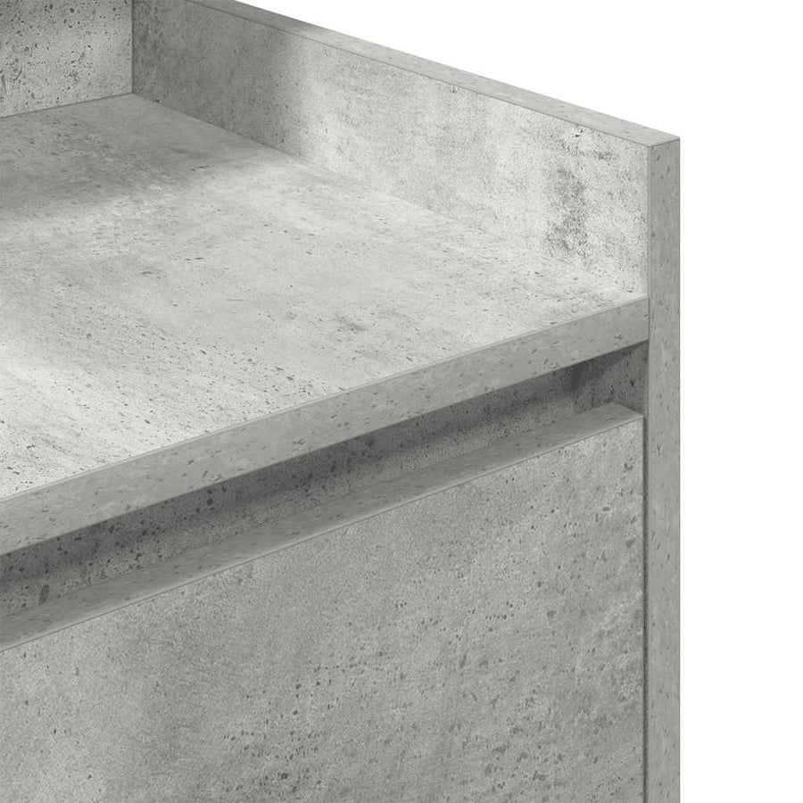 Nachtkastjes met 2 lades 2 st 38x34x80 cm betongrijs