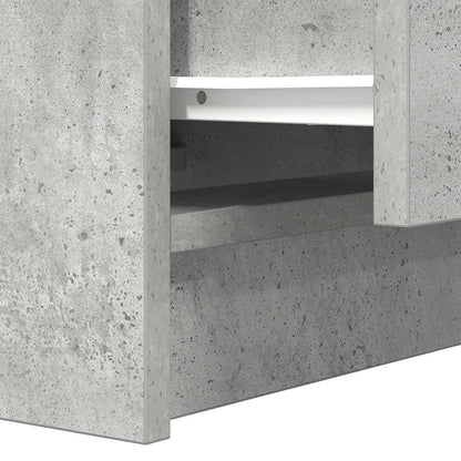 Nachtkastjes met 2 lades 2 st 38x34x80 cm betongrijs
